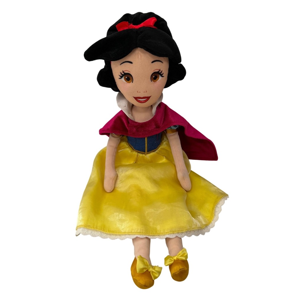 Disney Store Snow White Plush Doll Princess Classic 19" Stuffed Toy Yellow Red